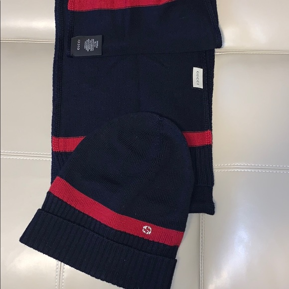 men's gucci hat and scarf set